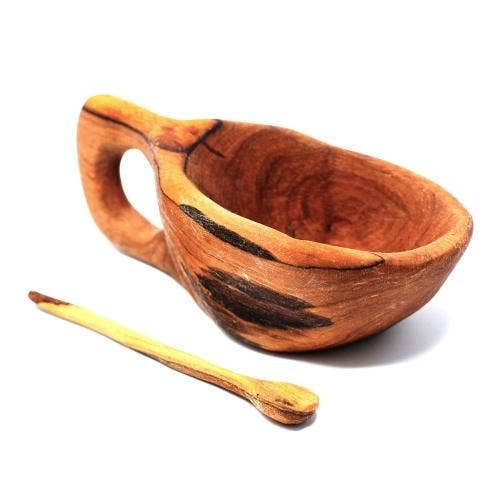Reclaimed Olive Wood Salt Pot