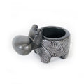 Gray Hippo Tealight Holder- Soapstone