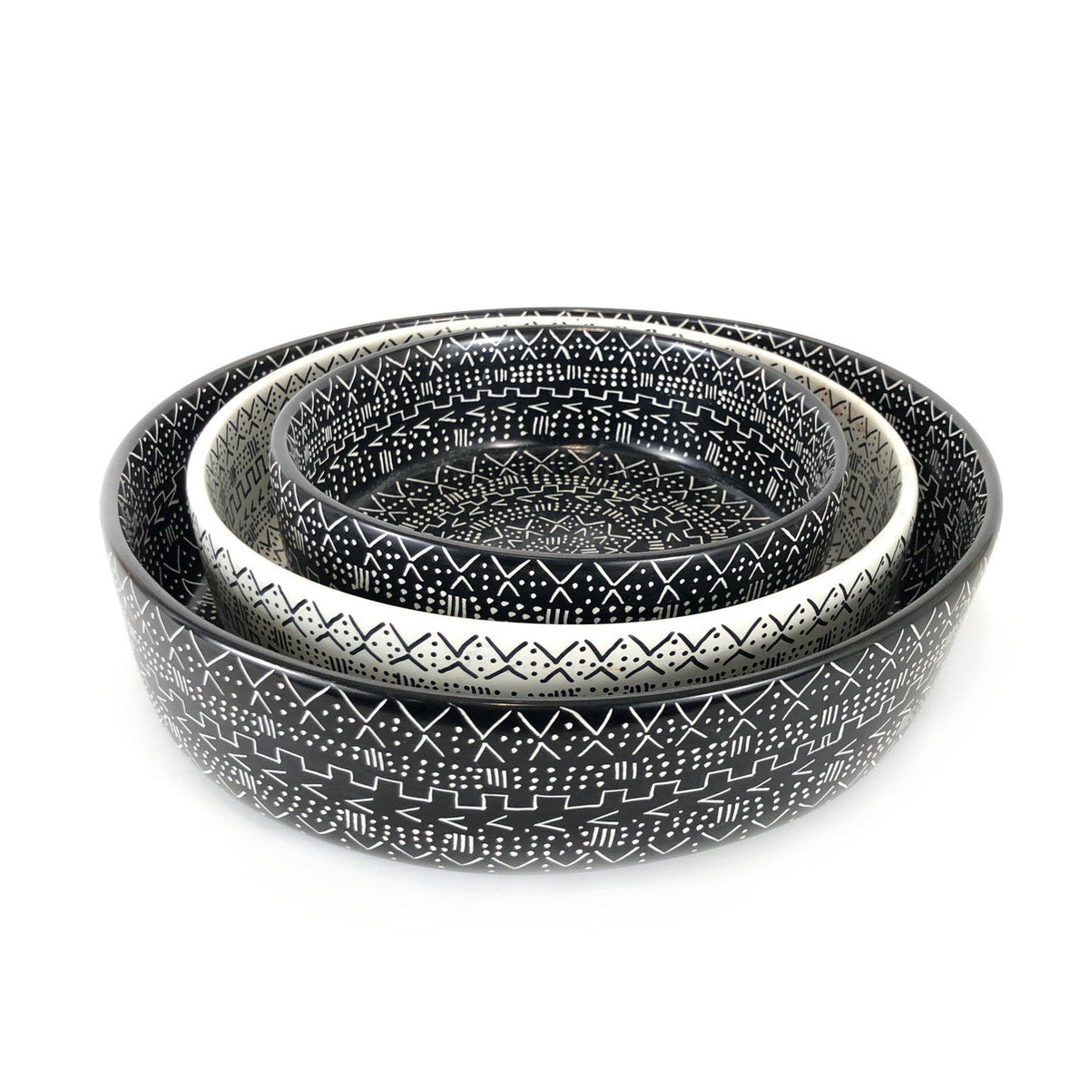 Mud Cloth Natural Bowl - 10"