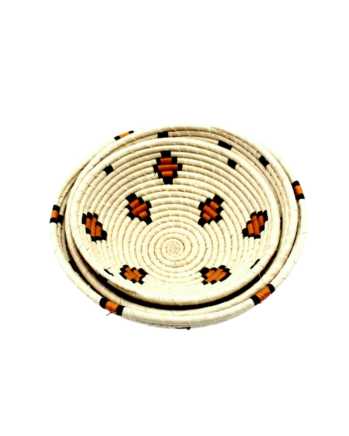Amara Raffia Straw Table Decor Display Basket Bowl Sets