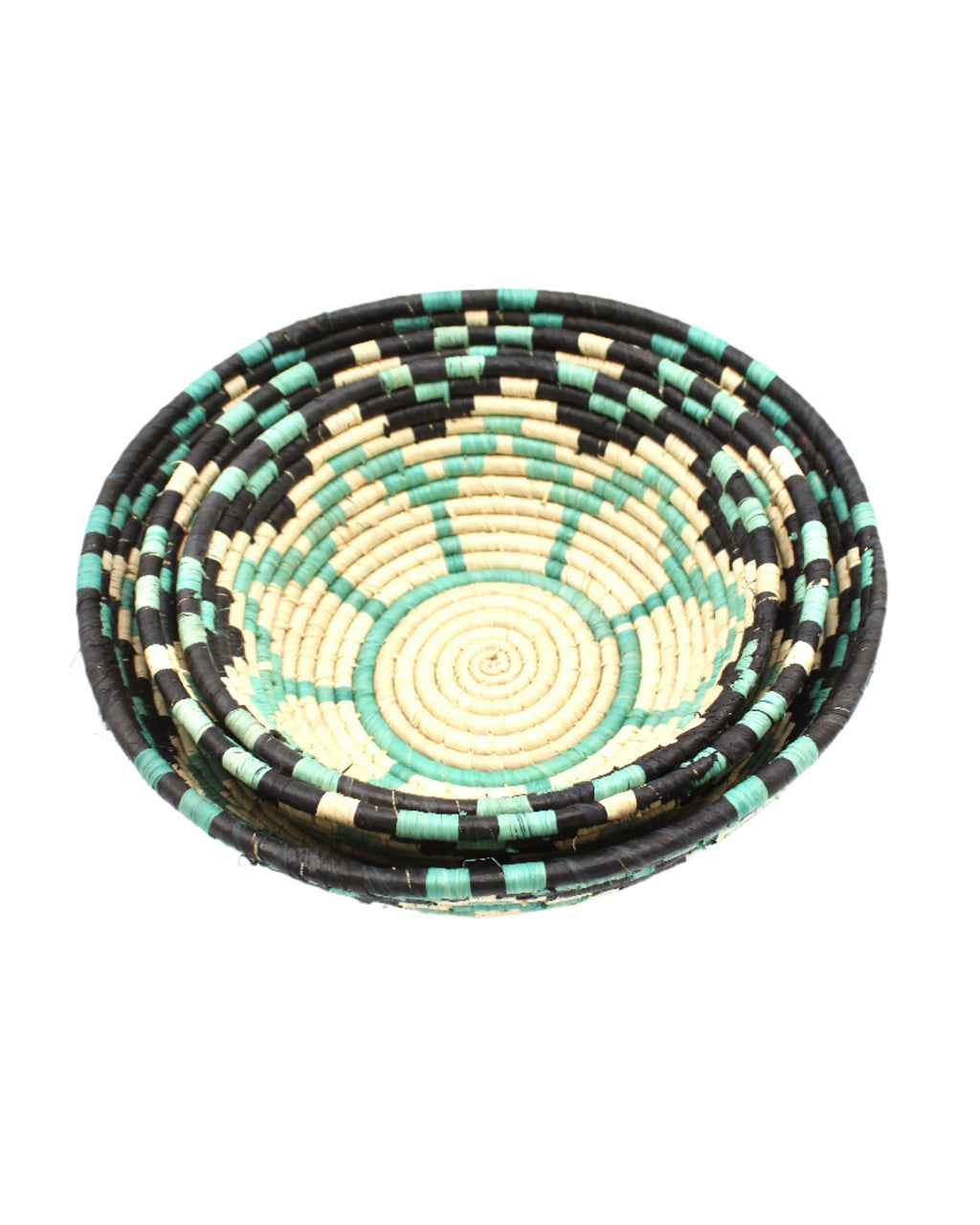 Amara Raffia Straw Table Decor Display Basket Bowl Sets