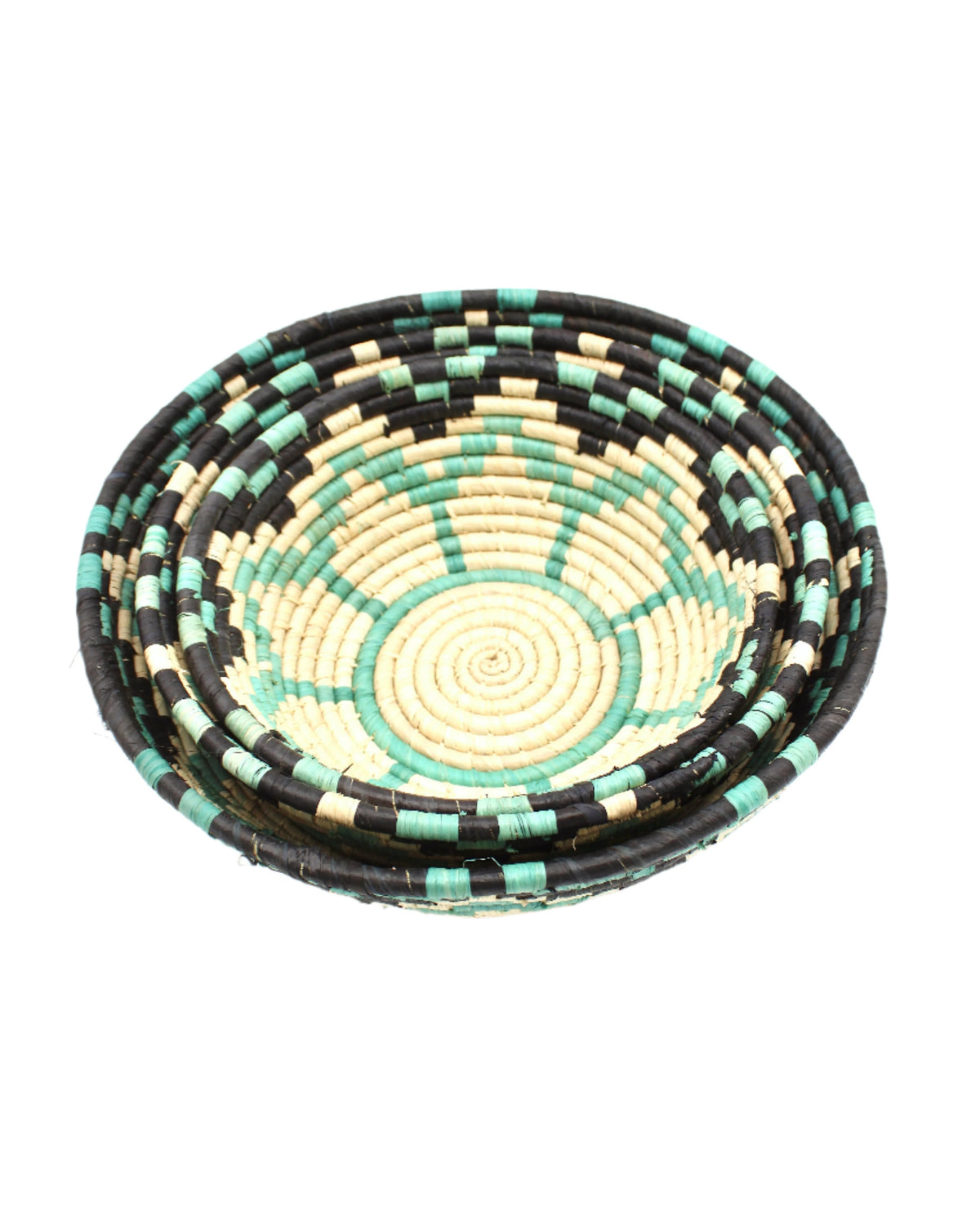 Amara Raffia Straw Table Decor Display Basket Bowl Sets