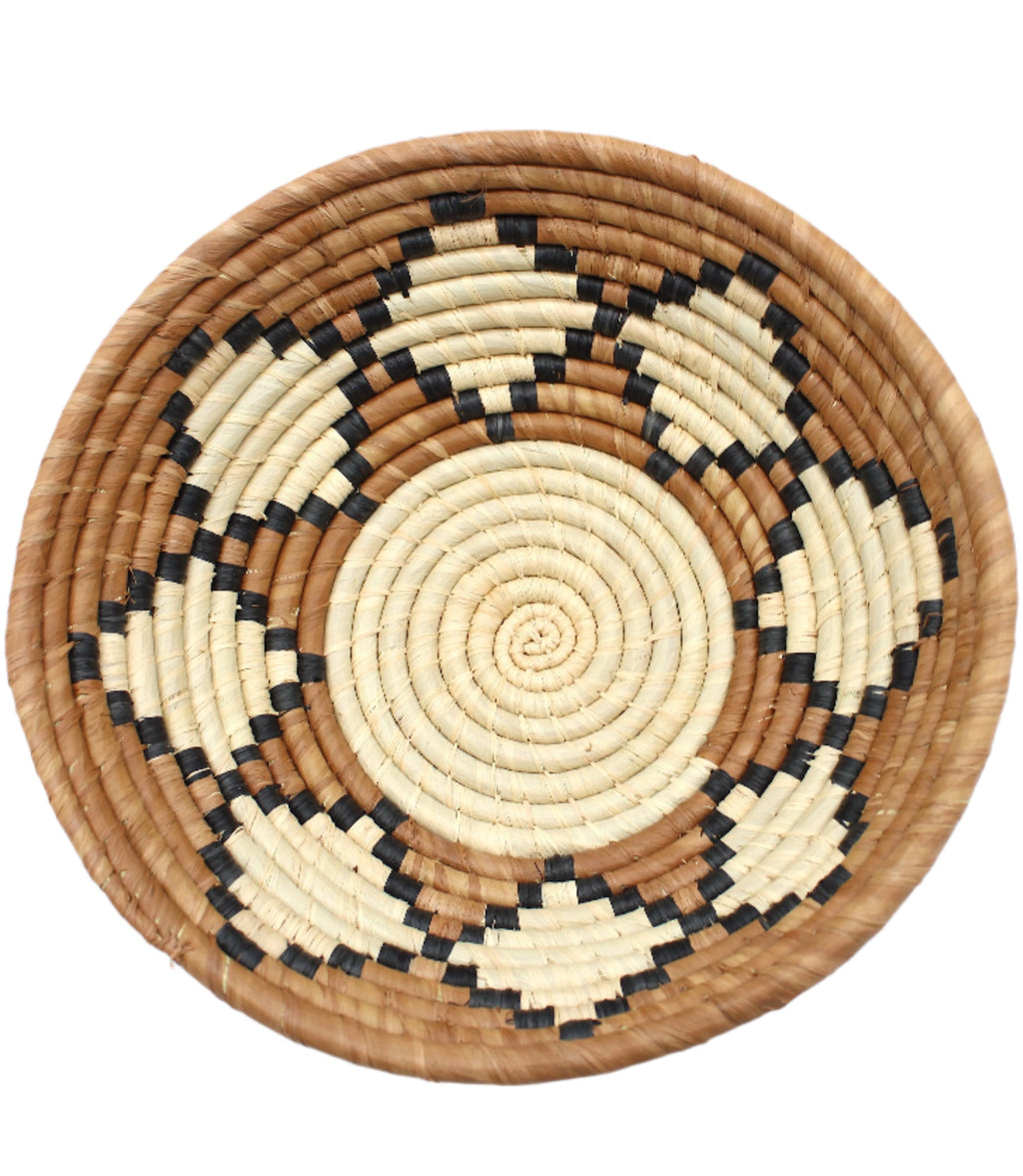 Amara Raffia Straw Table Decor Display Basket Bowl Sets