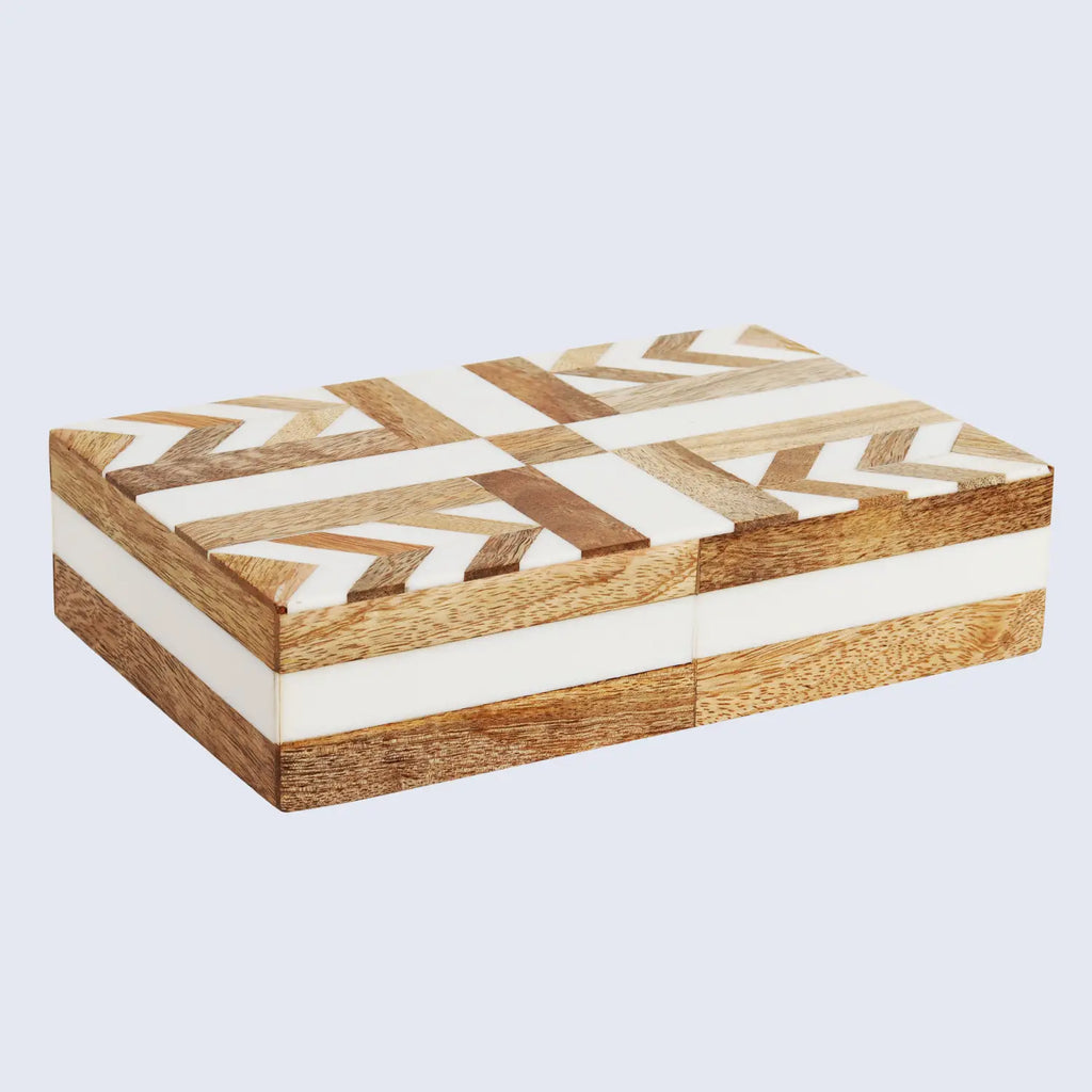 Patisserie Adorn Resin & Wood Inlay Decorative Storage Box
