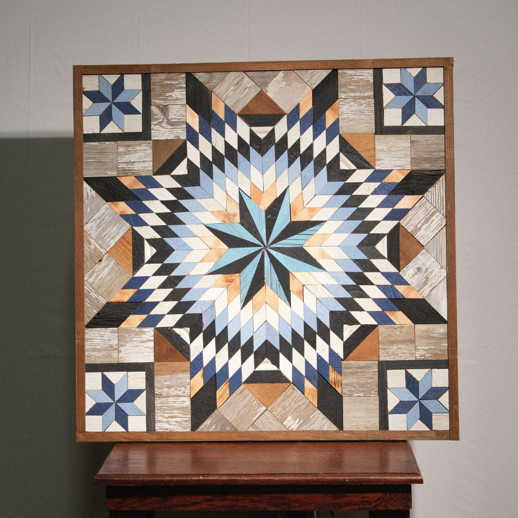 Amish Handmade Barn Quilt Wall Art – Reclaimed Barn Wood – 30.5” x 30.5”
