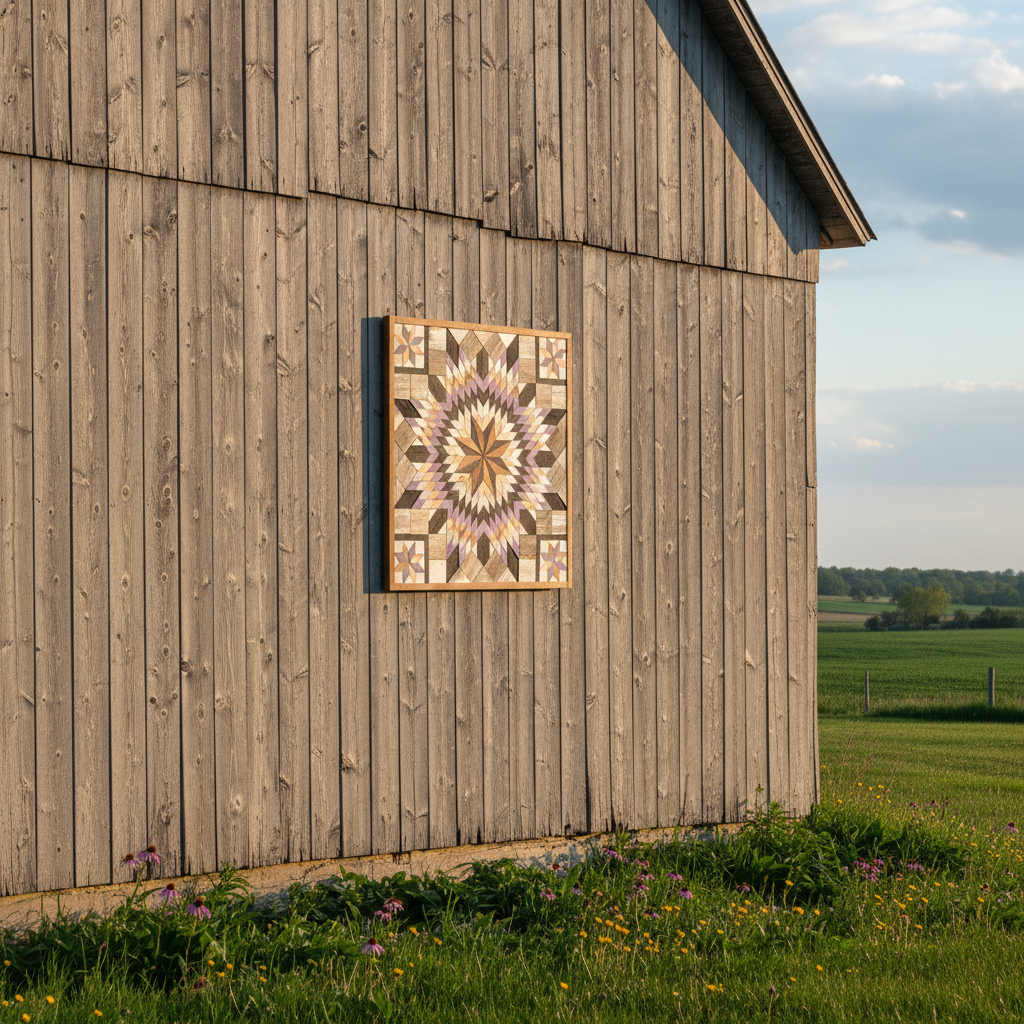 Amish Handmade Barn Quilt Wall Art – Reclaimed Barn Wood – 30.5” x 30.5”