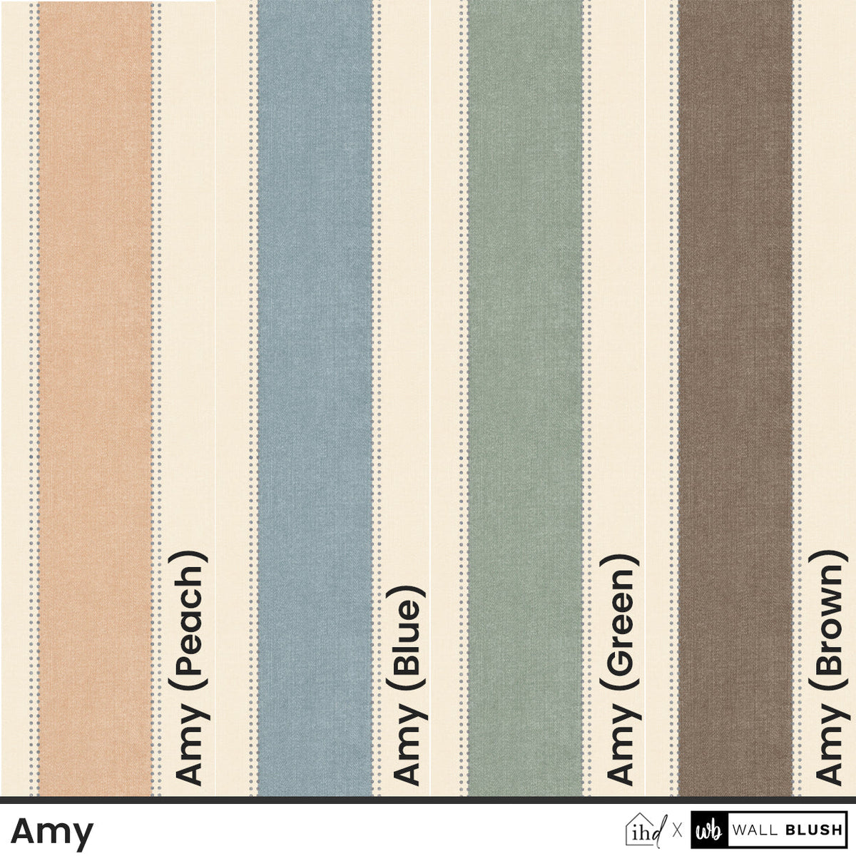 Amy (Blue) Wallpaper - 8 FT H X 11 FT W P&S