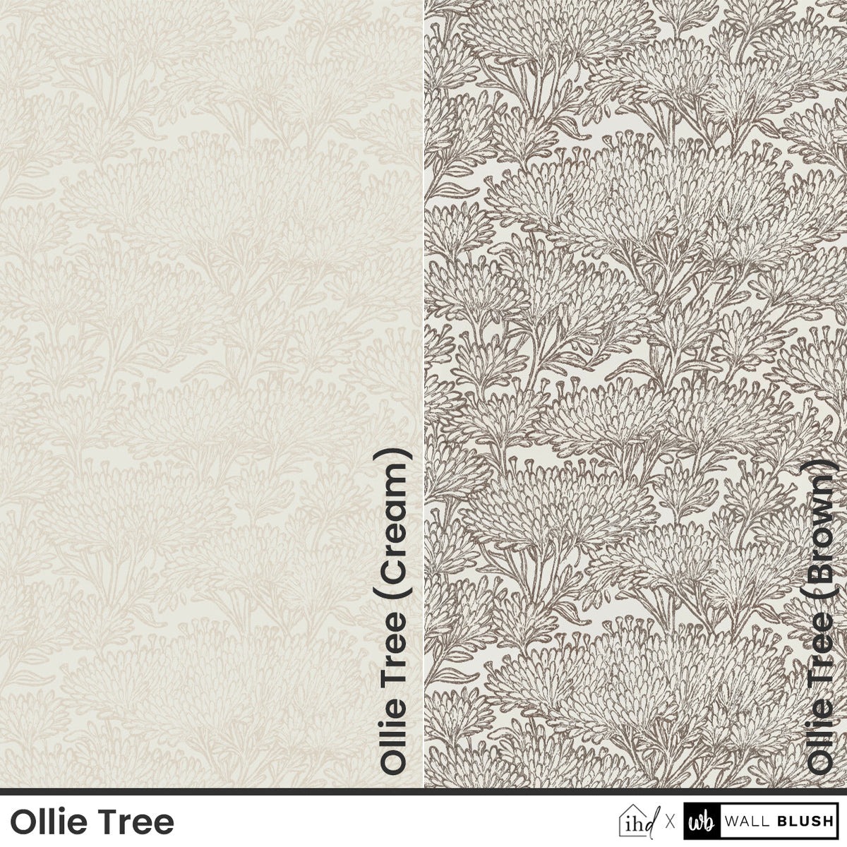 Ollie Tree (Cream) Wallpaper