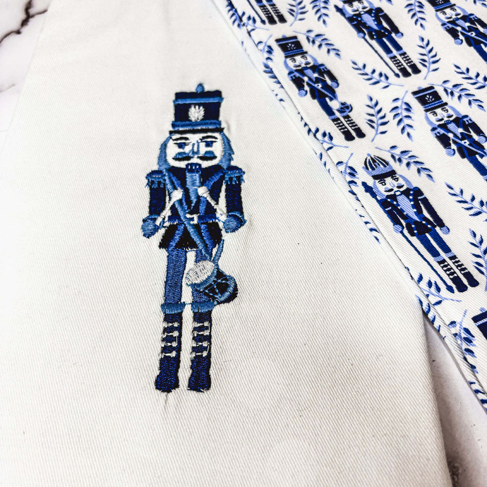 Nutcracker Tea Towel Blue