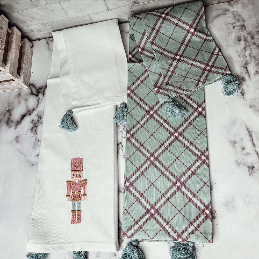Nutcracker Tea Towel Pink