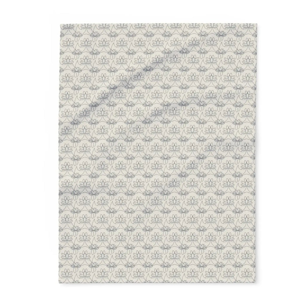 DipaliZ Arctic Fleece Blanket Lotus Pattern Winter Warmth