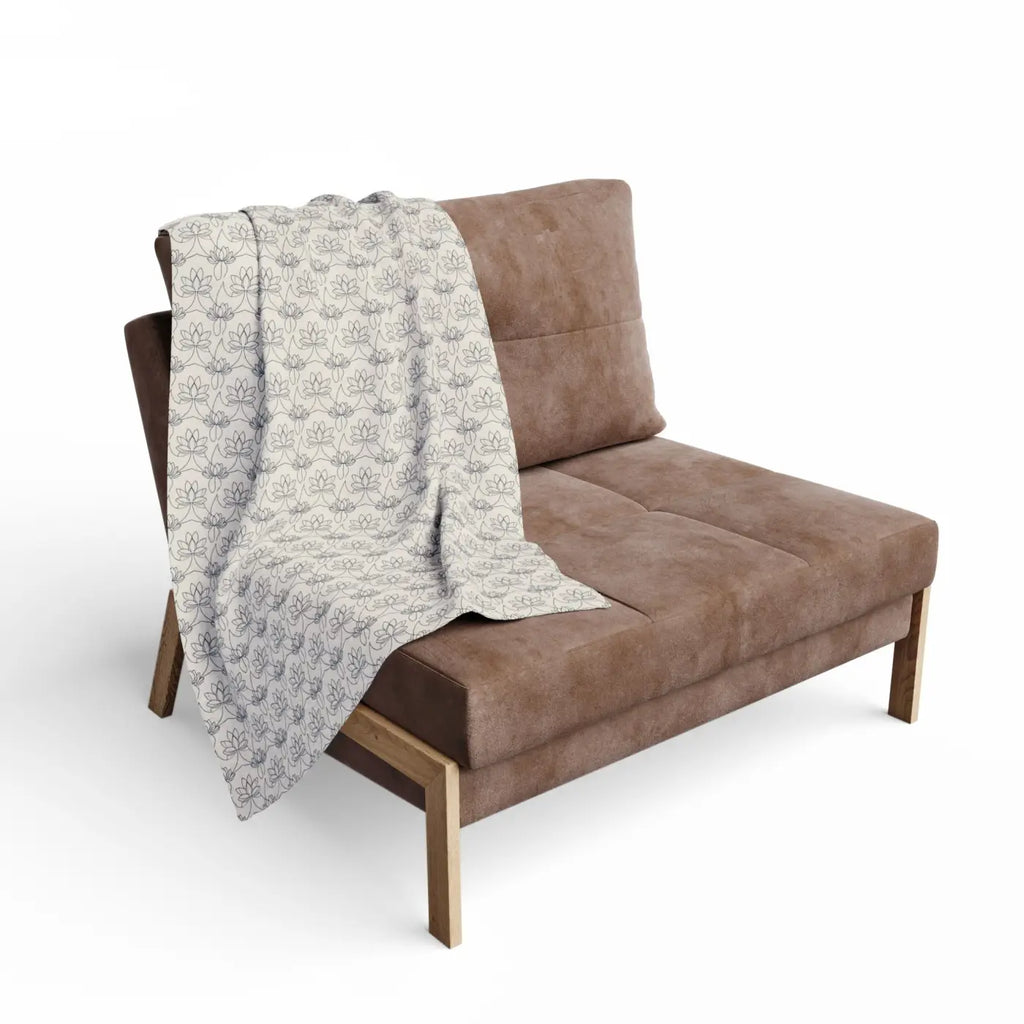 DipaliZ Arctic Fleece Blanket Lotus Pattern Winter Warmth
