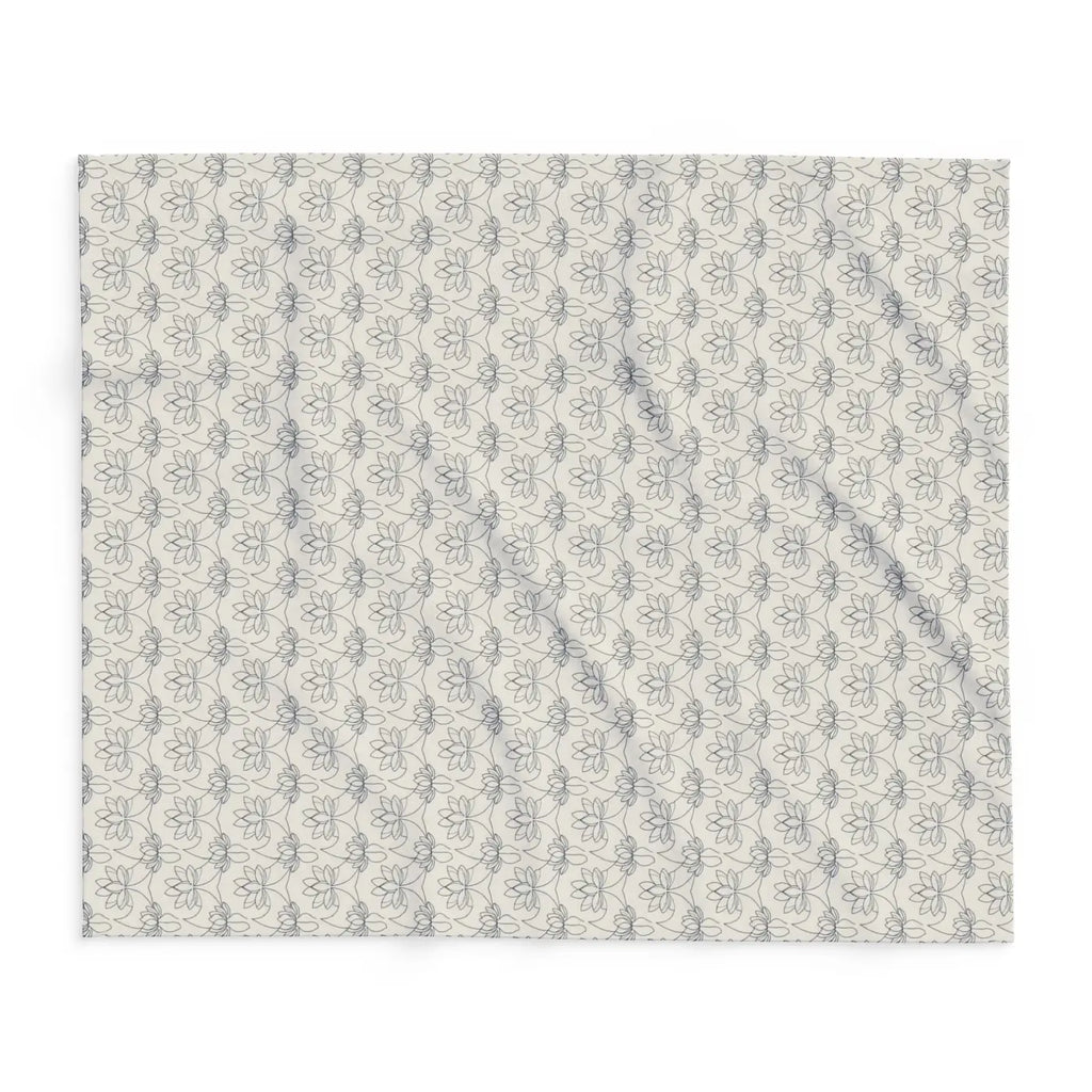 DipaliZ Arctic Fleece Blanket Lotus Pattern Winter Warmth
