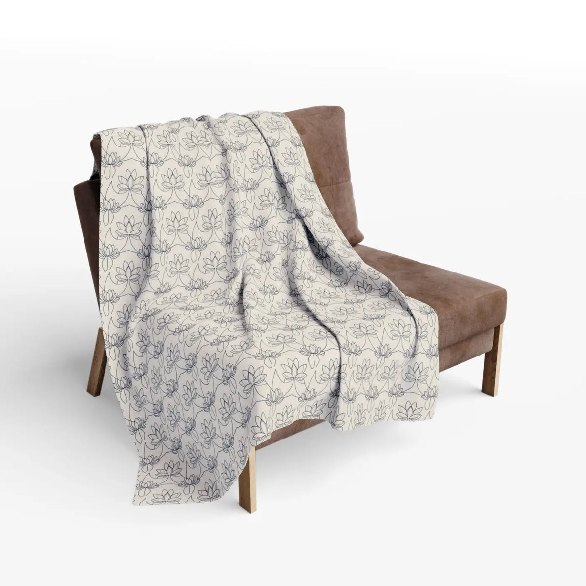 DipaliZ Arctic Fleece Blanket Lotus Pattern Winter Warmth