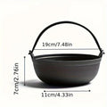 Cast Iron Dutch Oven with Lid - Non-Stick, Thick-Walled, Perfect for Camping, Outdoor Cooking, and Japanese Hot Pot (Nabe) - Ideal for Thanksgiving, Christmas, Halloween, Valentine'S Day, Easter, Camping Gear|Sturdy Handle|Du