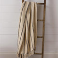 Walk The Line Organic Cotton Throw Blanket - Block Line Pattern, 54" x 65"