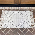 Modern Farmhouse Rug- Woven Rug- Tassel Pattern Style 2